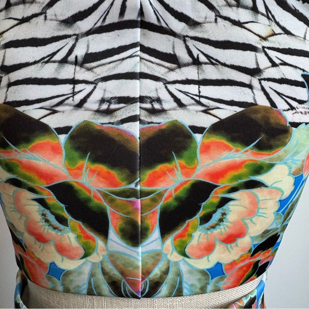 Clover Canyon Art to Wear 2-Pc Skirt Top Set M Geometric Animal Print - Picture 8 of 10